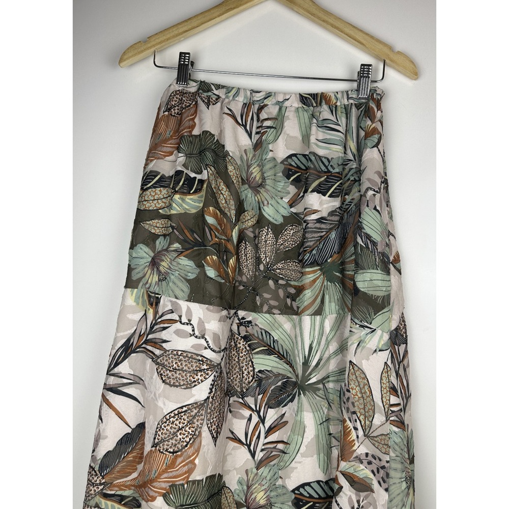 Super Natural x Secret Mission Jungle Safari Open Leg Slit Maxi Skirt Size Small - Picture 11 of 14